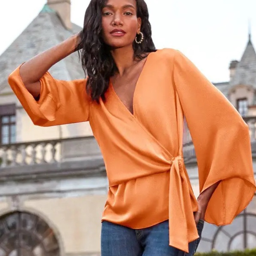 Ramy Brook Cassandra Wrap Top in Size S